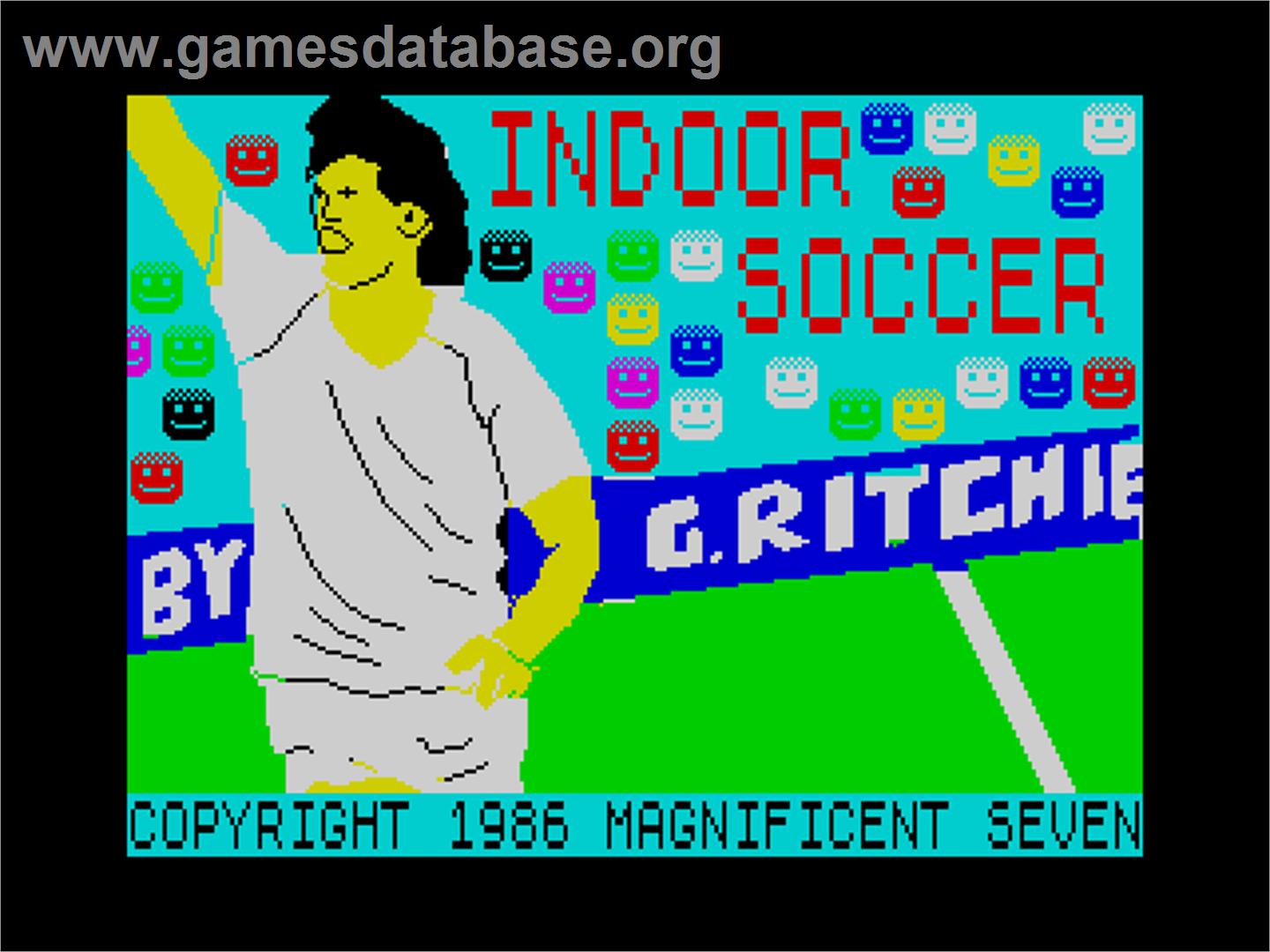 Indoor Soccer (Code Masters) - Sinclair ZX Spectrum - Artwork - Title Screen