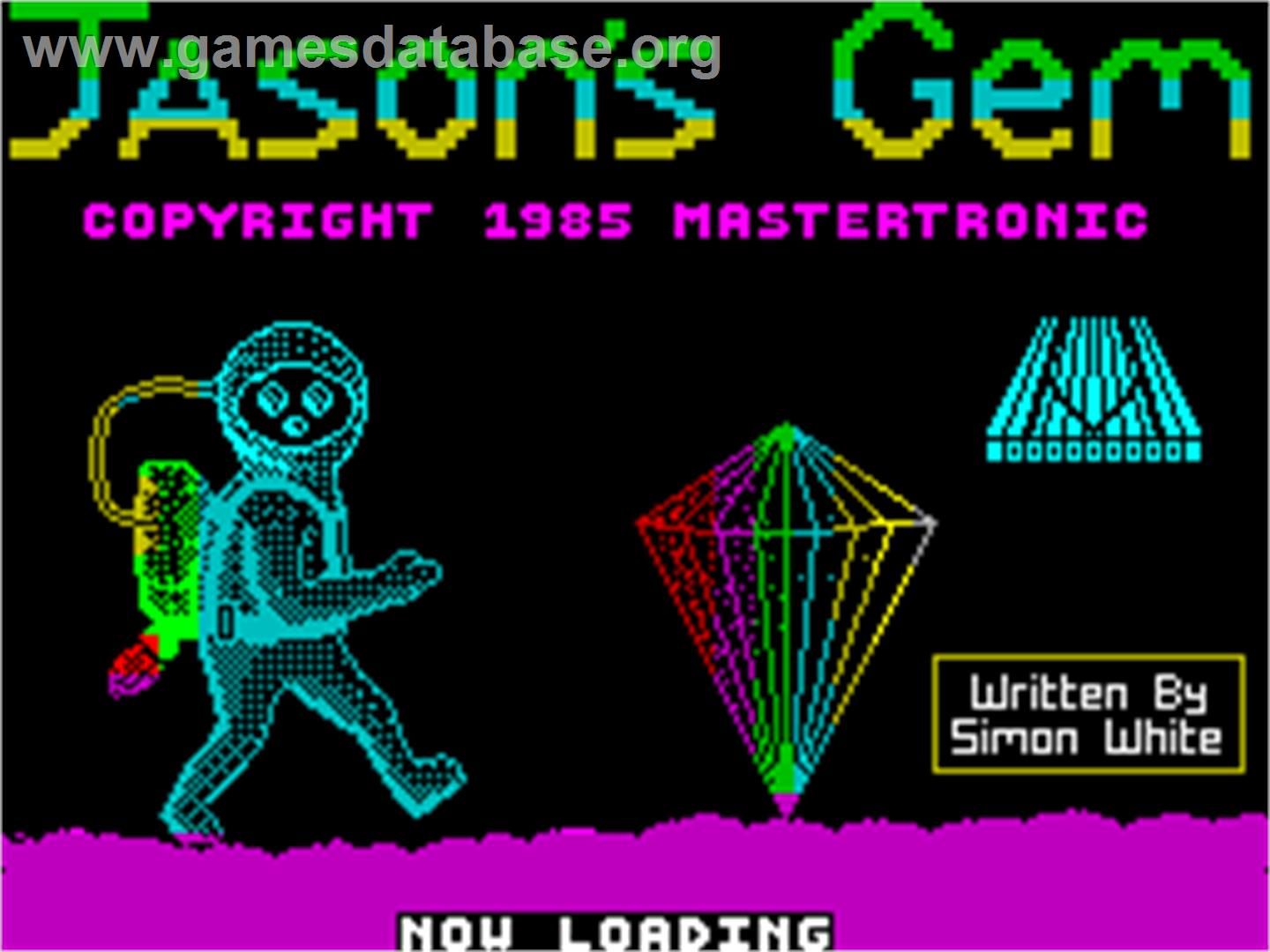 Jason's Gem - Sinclair ZX Spectrum - Artwork - Title Screen