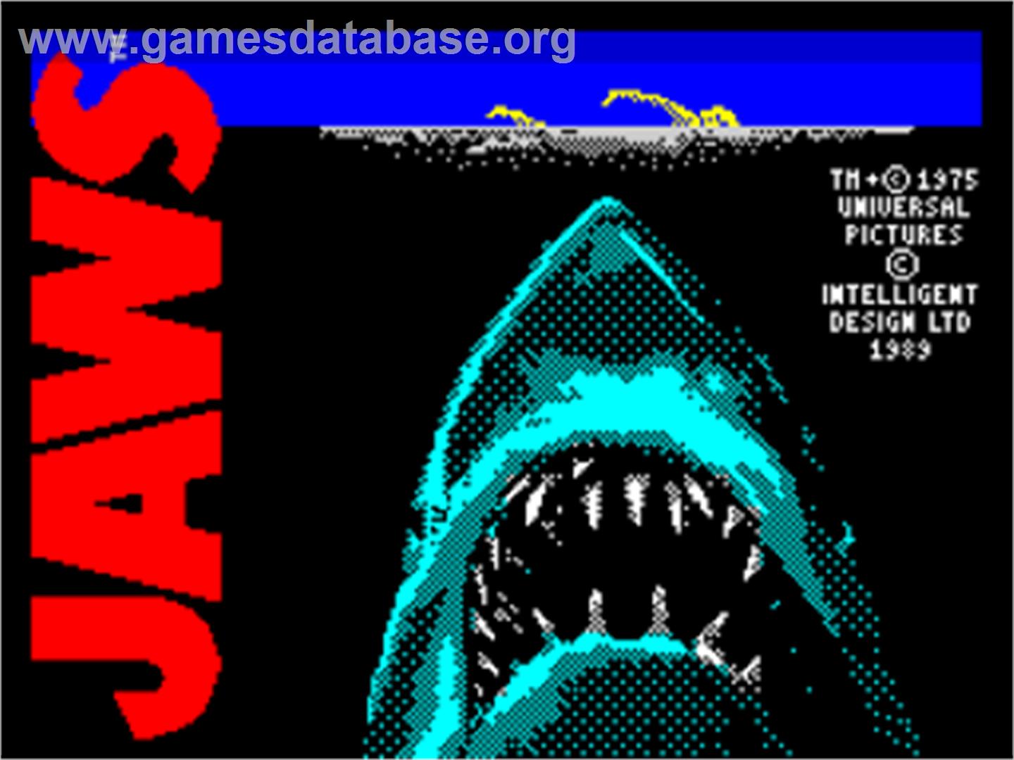 Jaws - Sinclair ZX Spectrum - Artwork - Title Screen