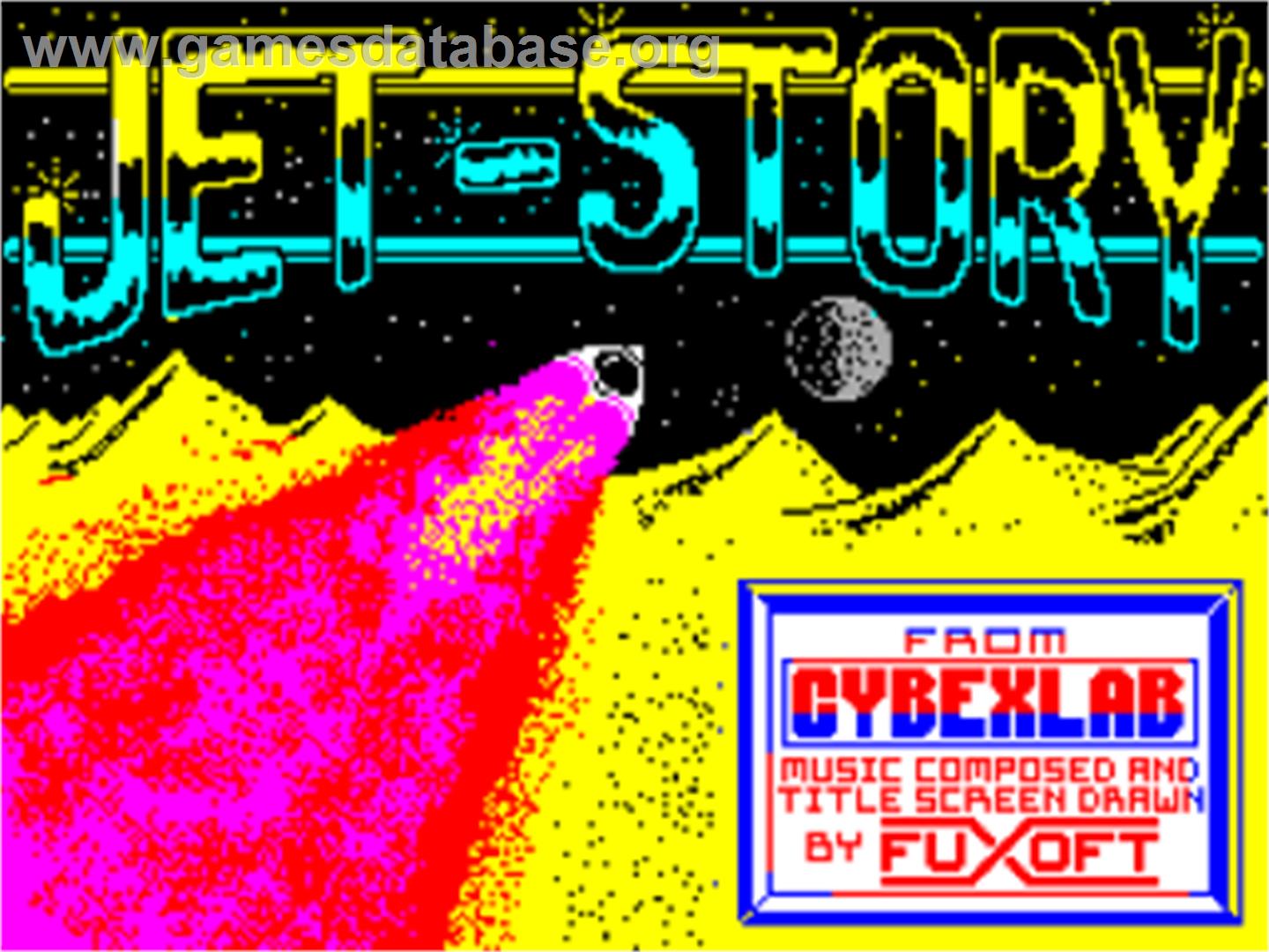 Jet-story - Sinclair ZX Spectrum - Artwork - Title Screen