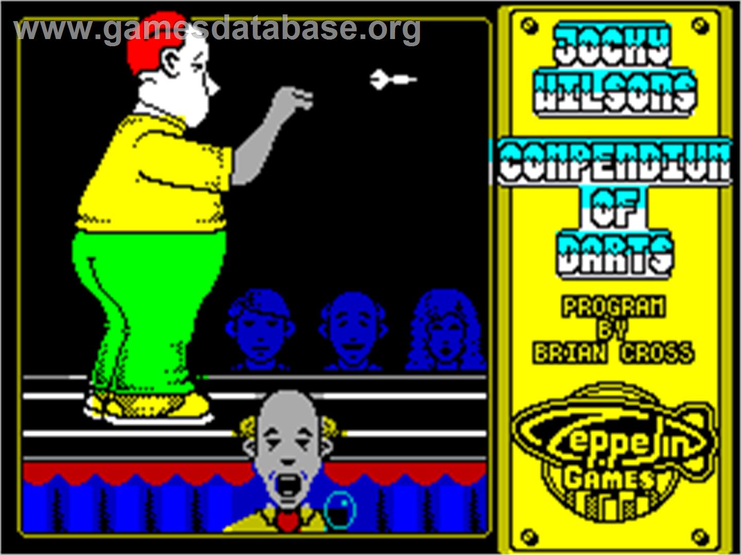 Jocky Wilson's Compendium of Darts - Sinclair ZX Spectrum - Artwork - Title Screen