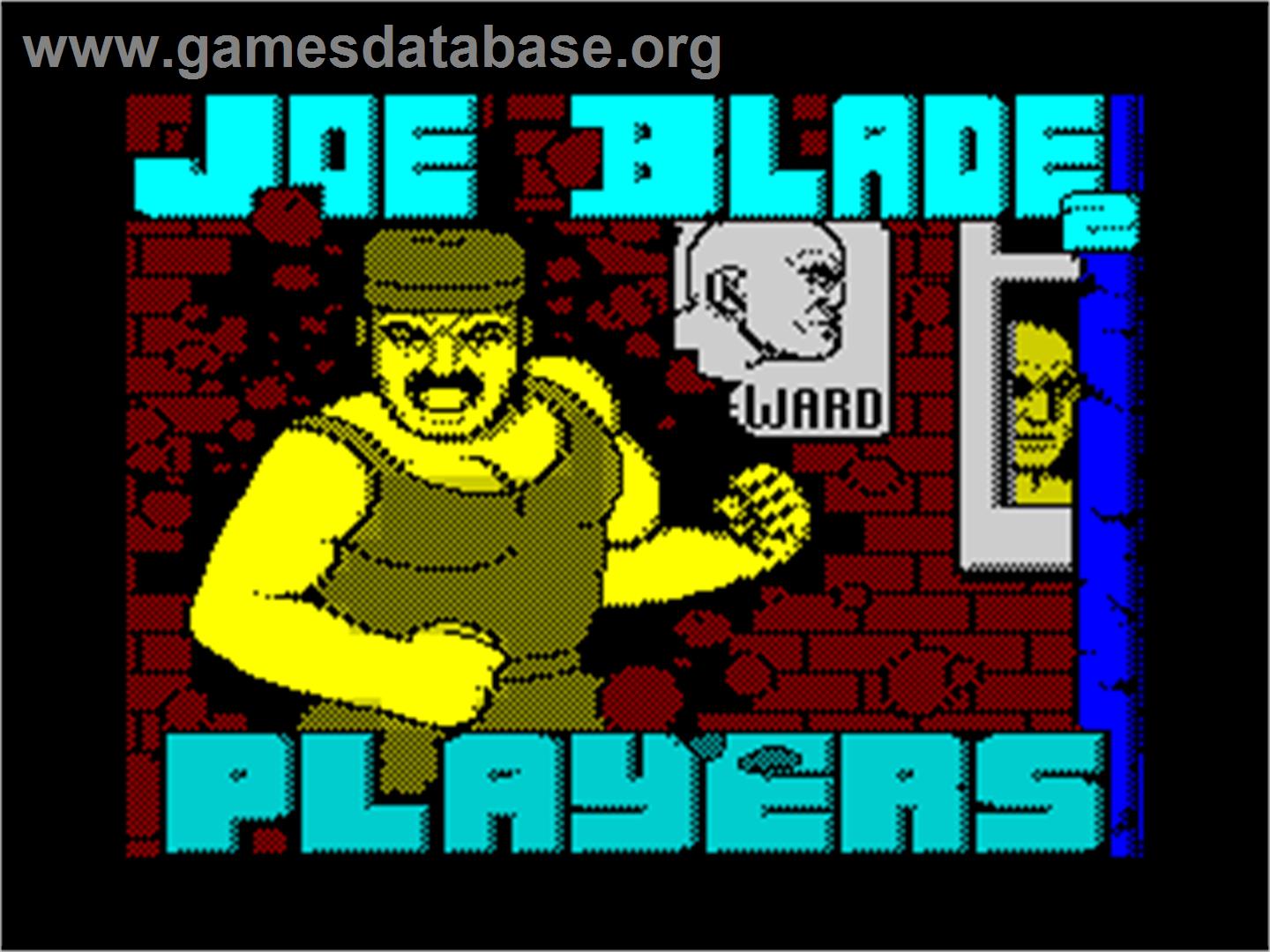 Joe Blade 2 - Sinclair ZX Spectrum - Artwork - Title Screen