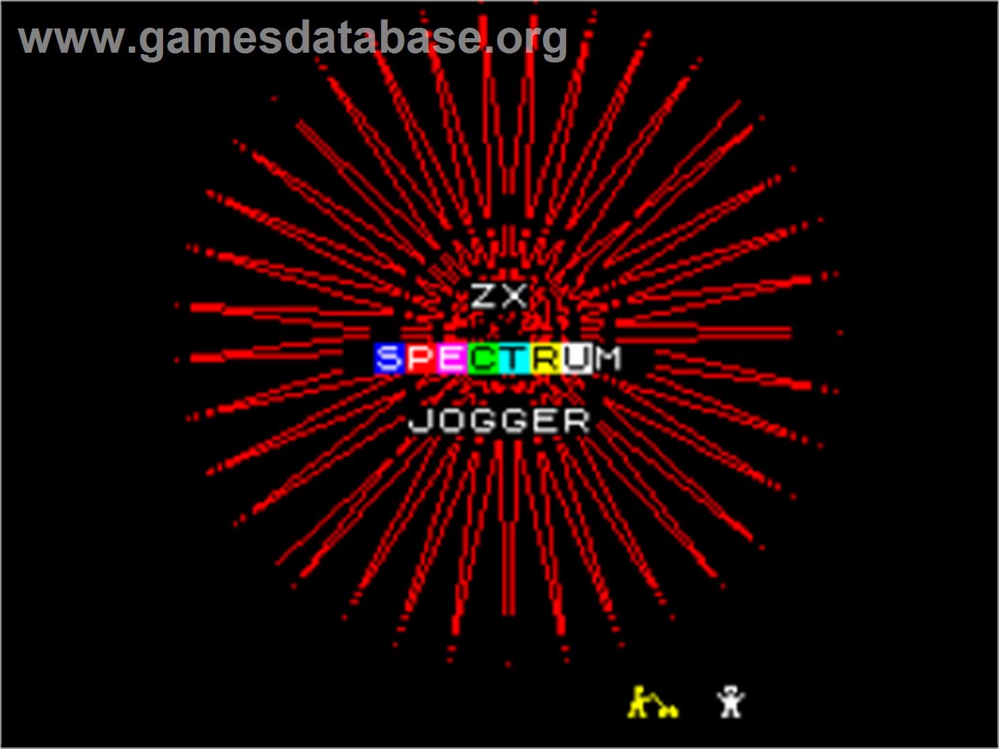 Jogger - Sinclair ZX Spectrum - Artwork - Title Screen