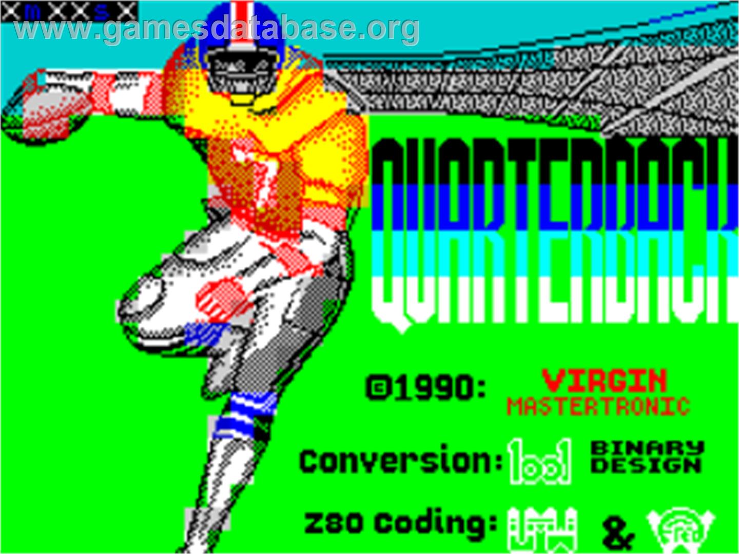 John Elway's Quarterback - Sinclair ZX Spectrum - Artwork - Title Screen