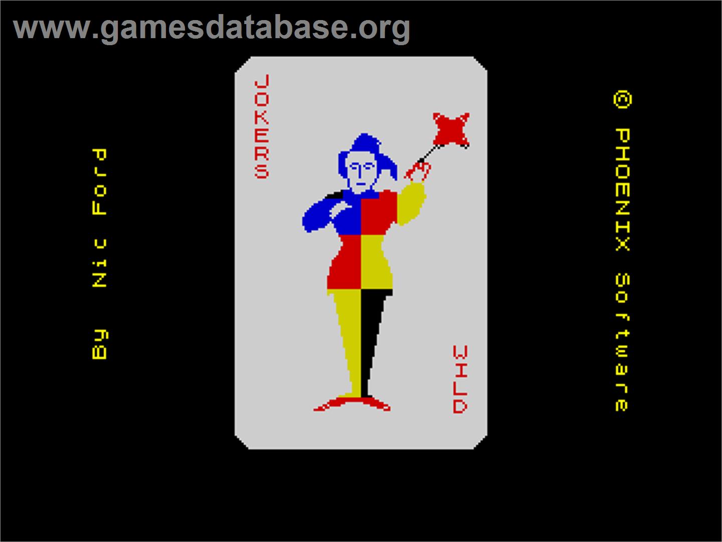 Jokers Wild - Sinclair ZX Spectrum - Artwork - Title Screen