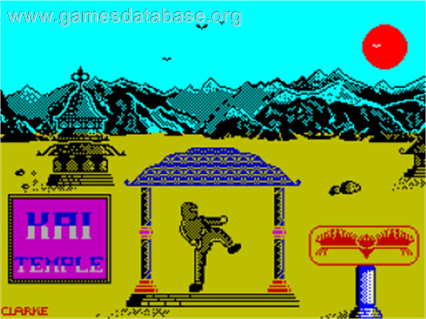 Kai Temple - Sinclair ZX Spectrum - Artwork - Title Screen
