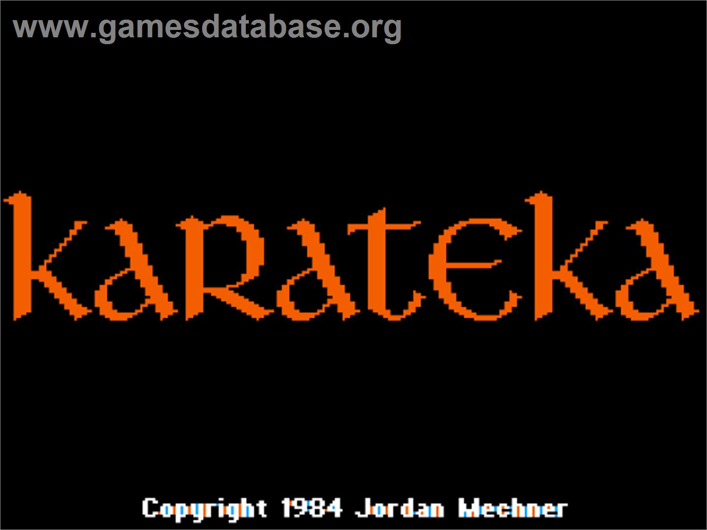 Karateka - Sinclair ZX Spectrum - Artwork - Title Screen