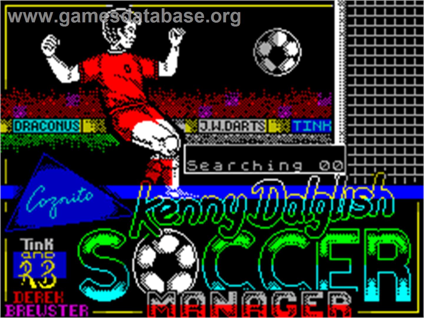Kenny Dalglish Soccer Manager - Sinclair ZX Spectrum - Artwork - Title Screen