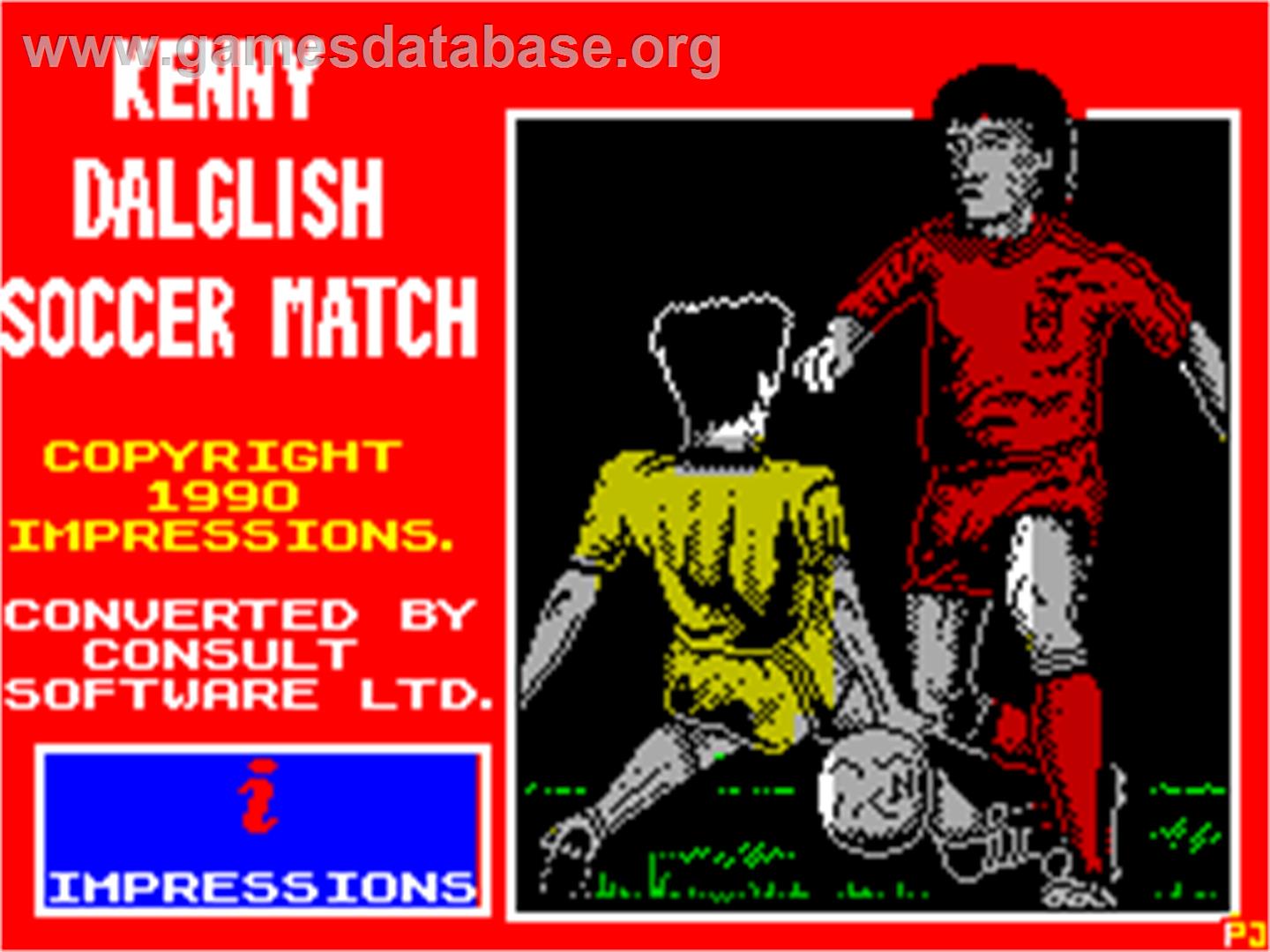 Kenny Dalglish Soccer Match - Sinclair ZX Spectrum - Artwork - Title Screen