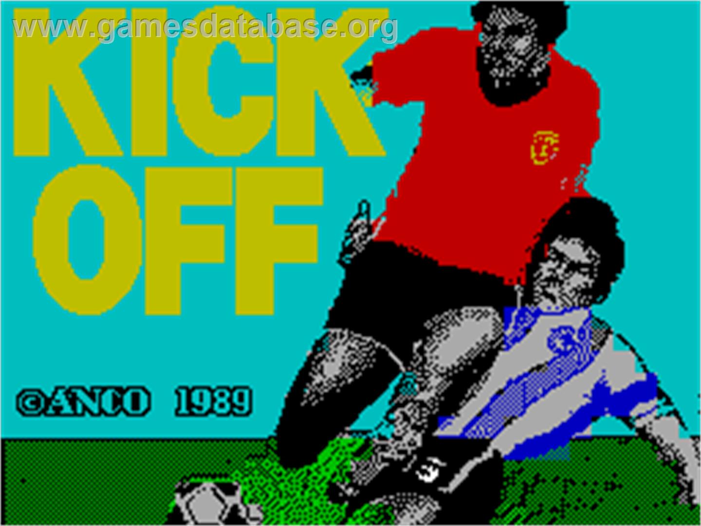 Kick Off - Sinclair ZX Spectrum - Artwork - Title Screen