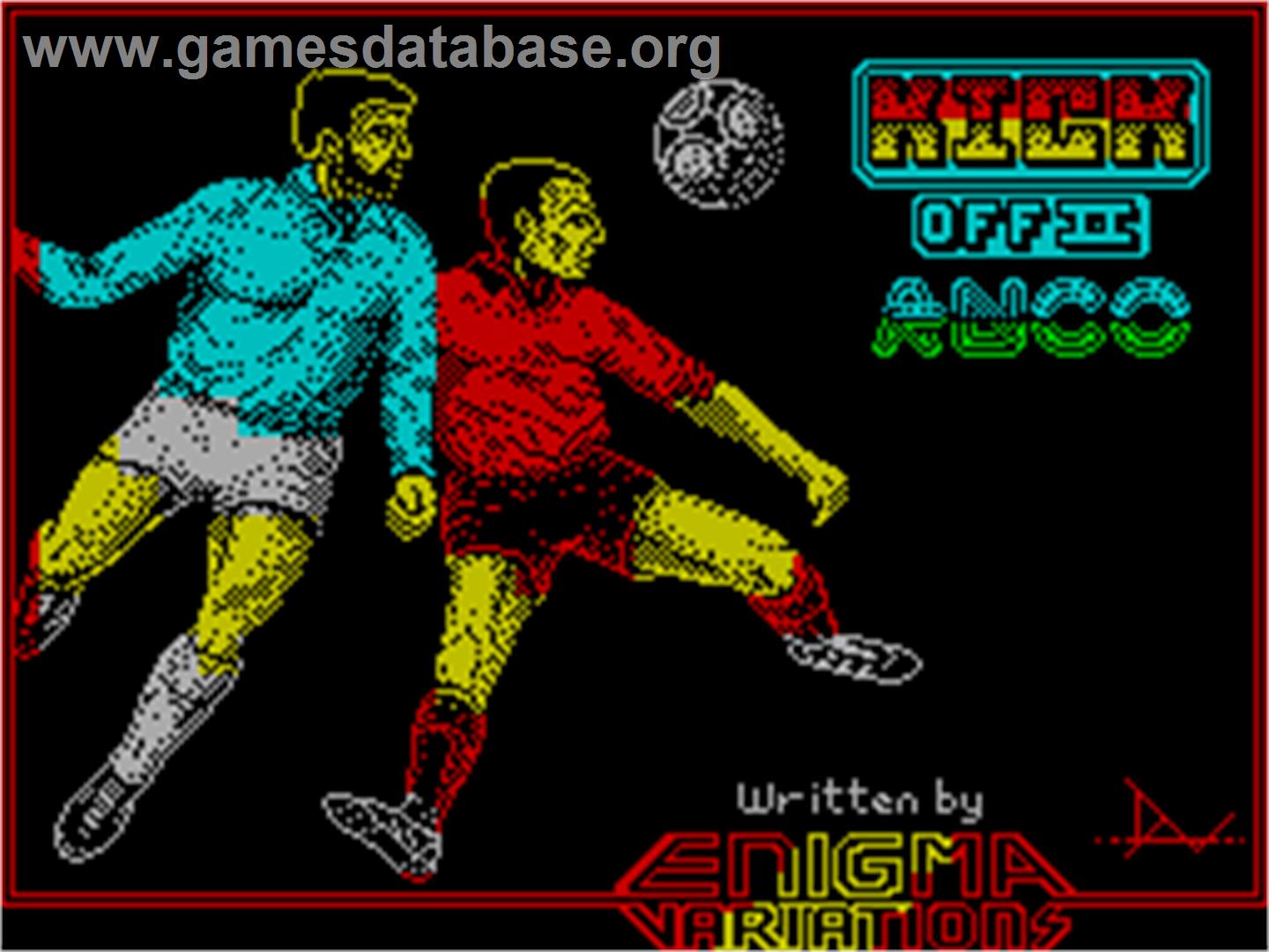 Kick Off 2 - Sinclair ZX Spectrum - Artwork - Title Screen