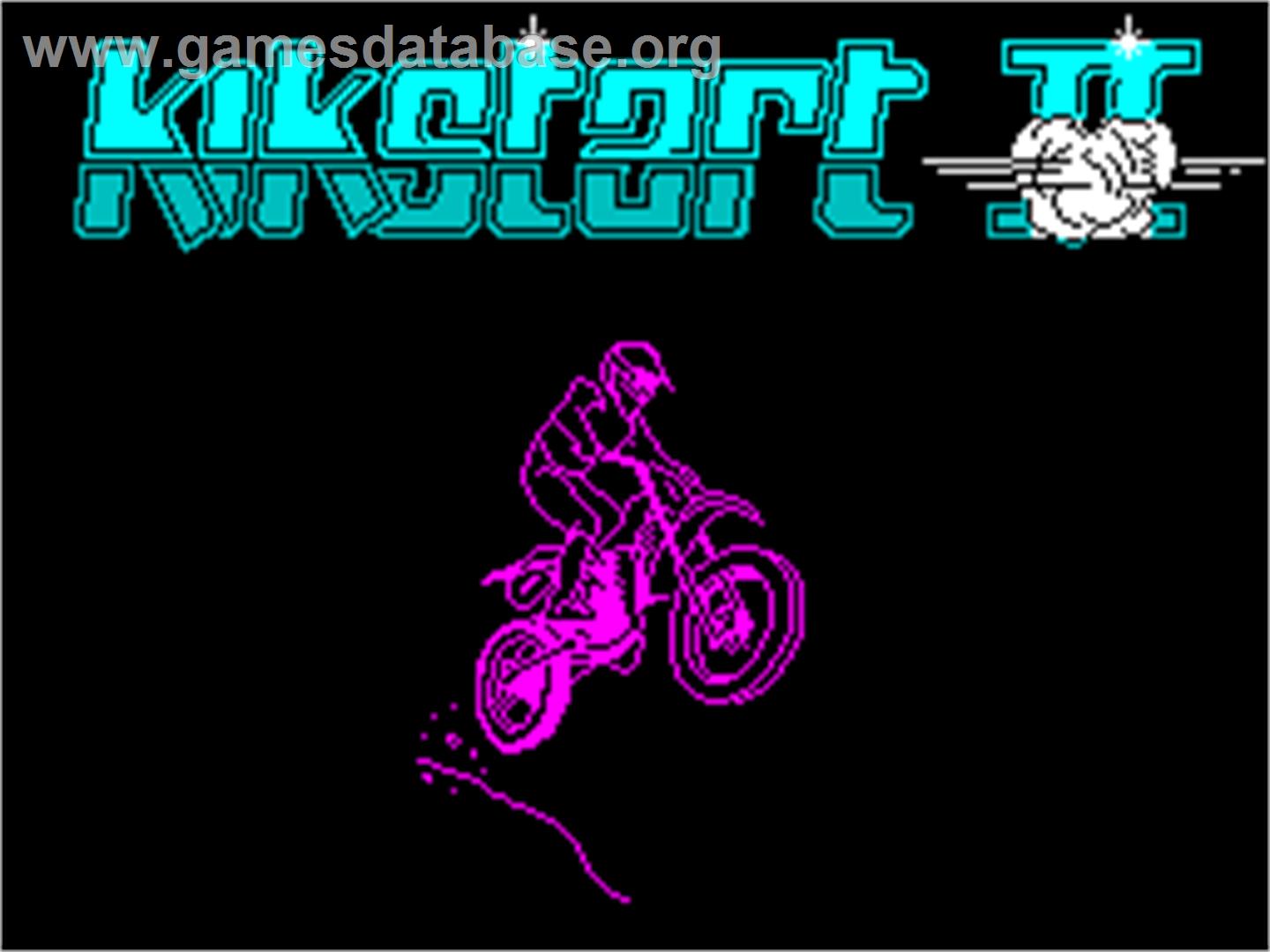 Kikstart 2 - Sinclair ZX Spectrum - Artwork - Title Screen