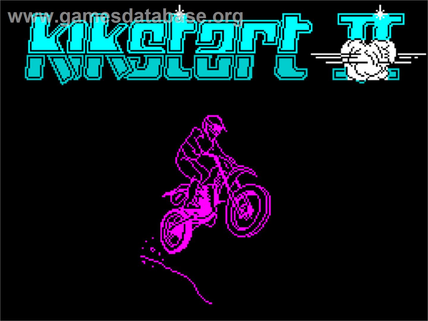 Kikstart 2 - Sinclair ZX Spectrum - Artwork - Title Screen