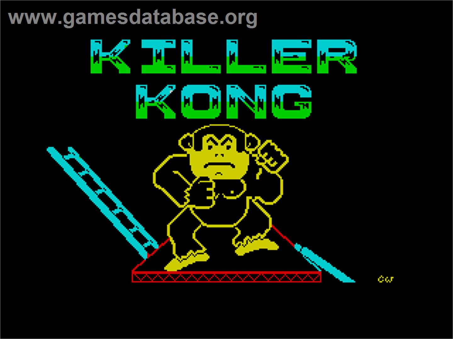 Killer Kong - Sinclair ZX Spectrum - Artwork - Title Screen