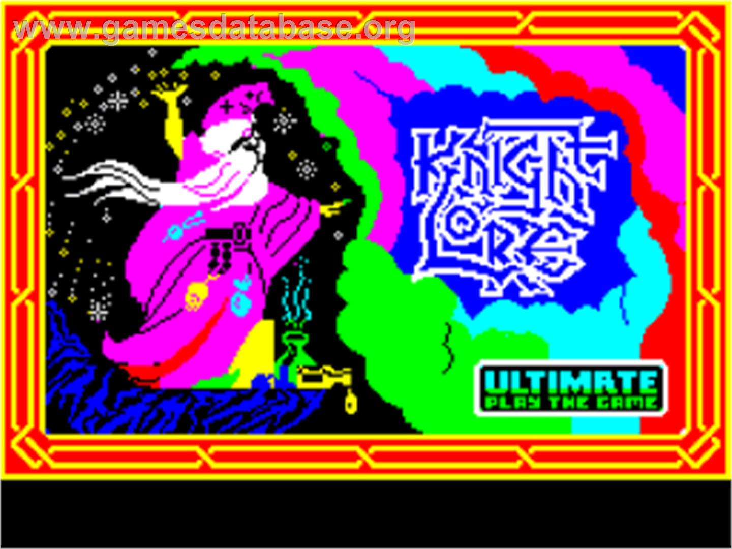 Knight Lore - Sinclair ZX Spectrum - Artwork - Title Screen