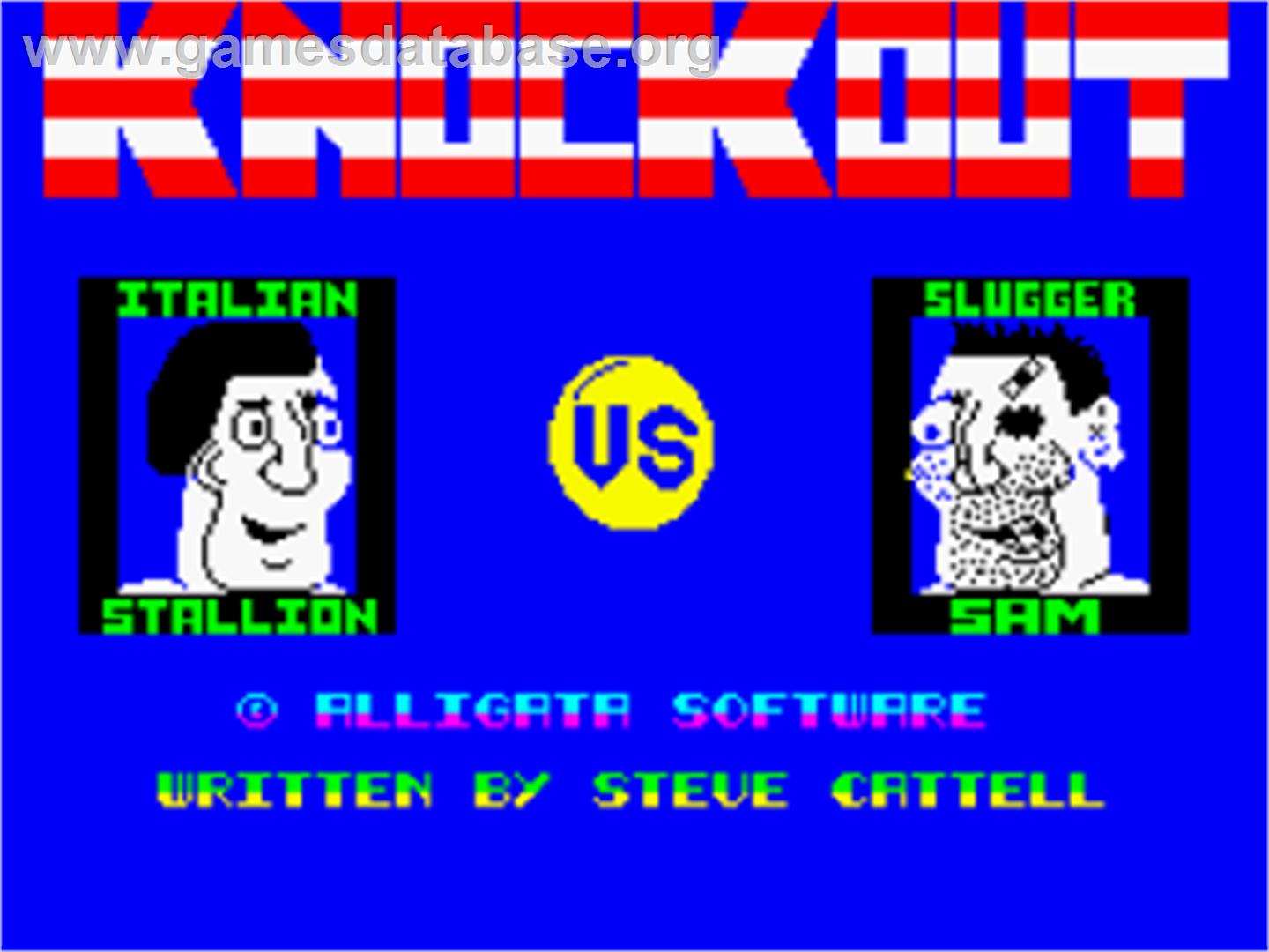 Knockout - Sinclair ZX Spectrum - Artwork - Title Screen
