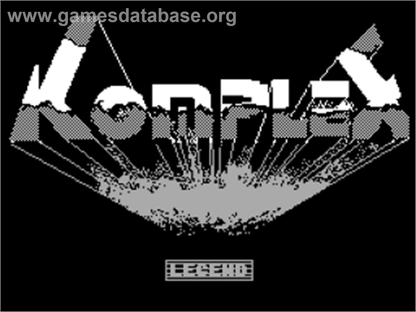Komplex - Sinclair ZX Spectrum - Artwork - Title Screen