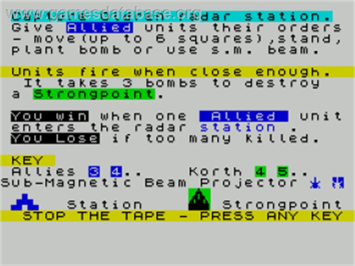 Korth Trilogy, The 3 - Into The Empire - Sinclair ZX Spectrum - Artwork - Title Screen