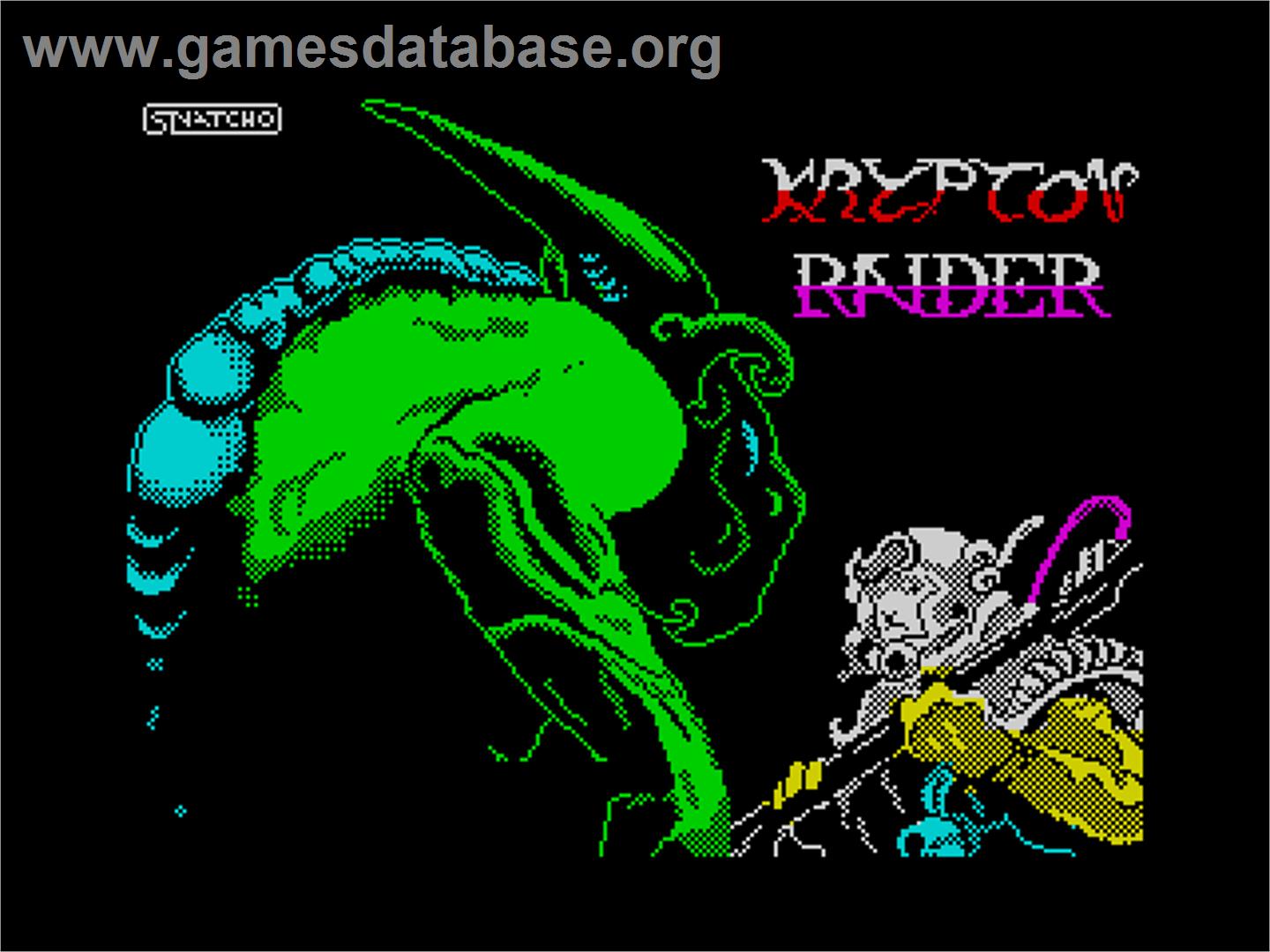 Krypton Raiders - Sinclair ZX Spectrum - Artwork - Title Screen