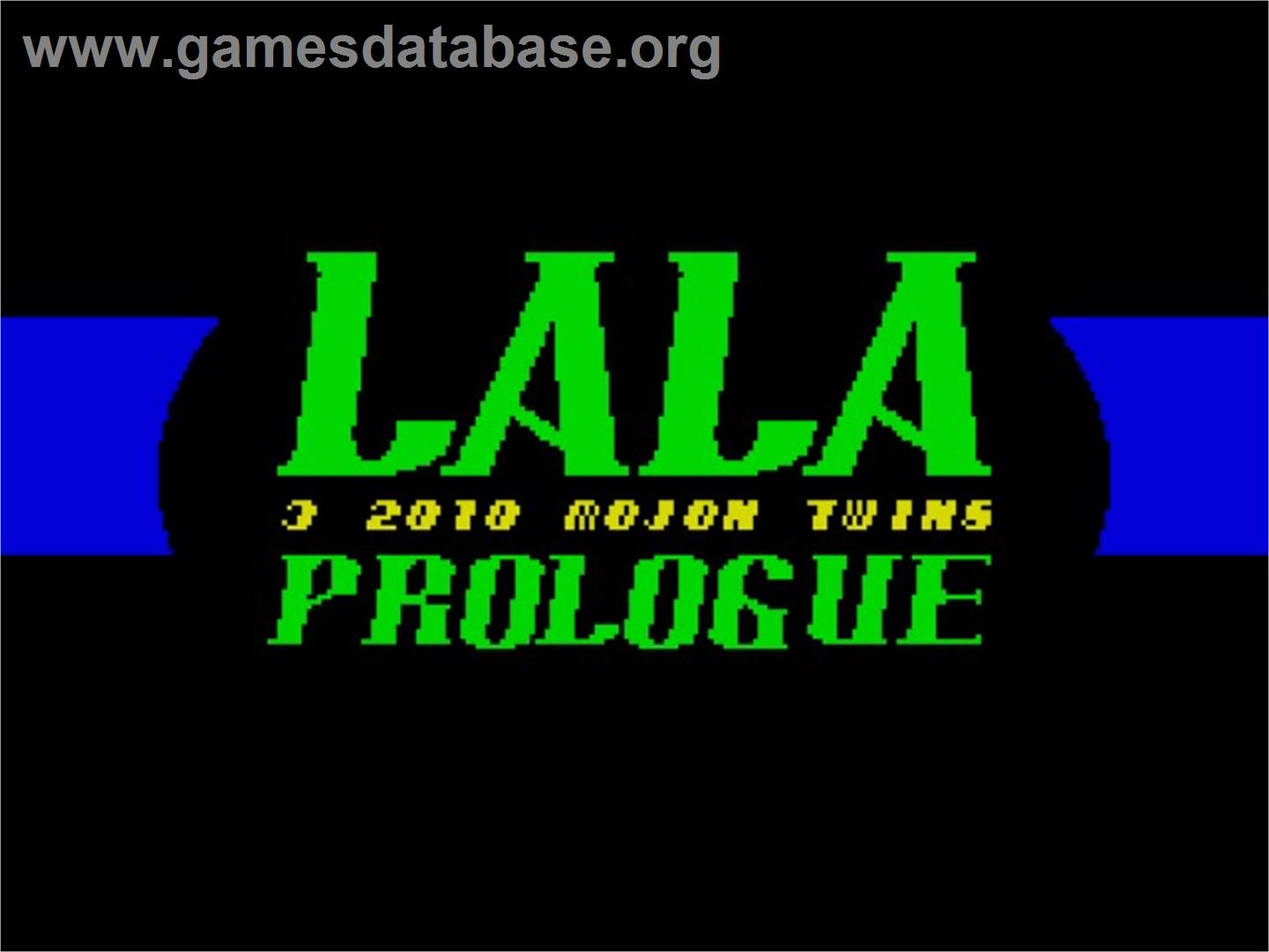 Lala Prologue - Sinclair ZX Spectrum - Artwork - Title Screen