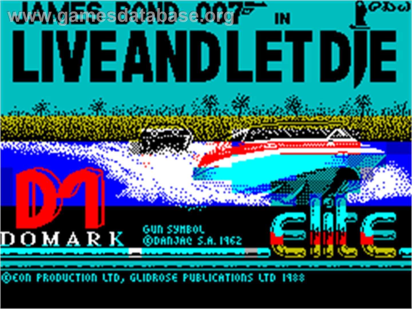Live and Let Die - Sinclair ZX Spectrum - Artwork - Title Screen