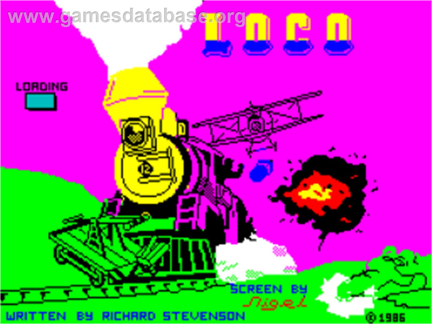 Loco - Sinclair ZX Spectrum - Artwork - Title Screen