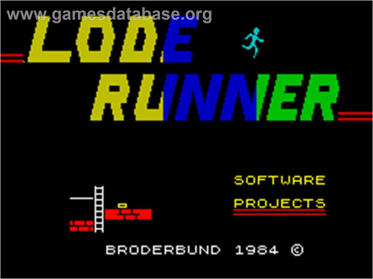 Lode Runner - Sinclair ZX Spectrum - Artwork - Title Screen