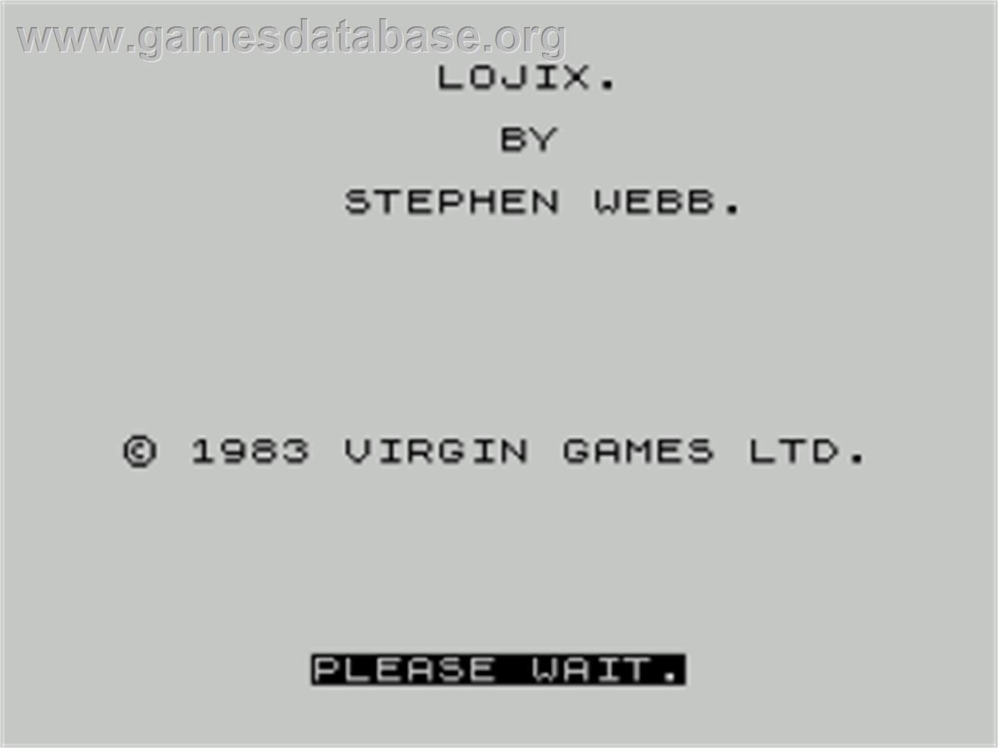 Lojix - Sinclair ZX Spectrum - Artwork - Title Screen