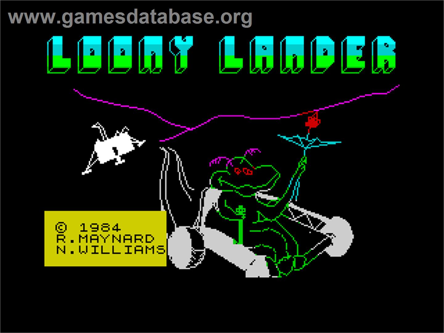 Loony Lander - Sinclair ZX Spectrum - Artwork - Title Screen