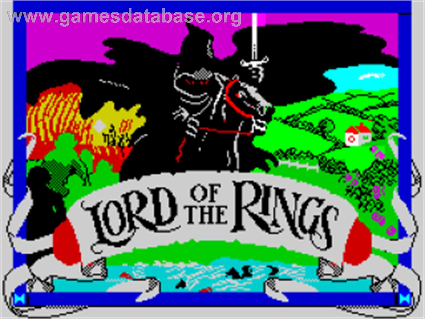 Lord Of The Rings - Game One - Sinclair ZX Spectrum - Artwork - Title Screen