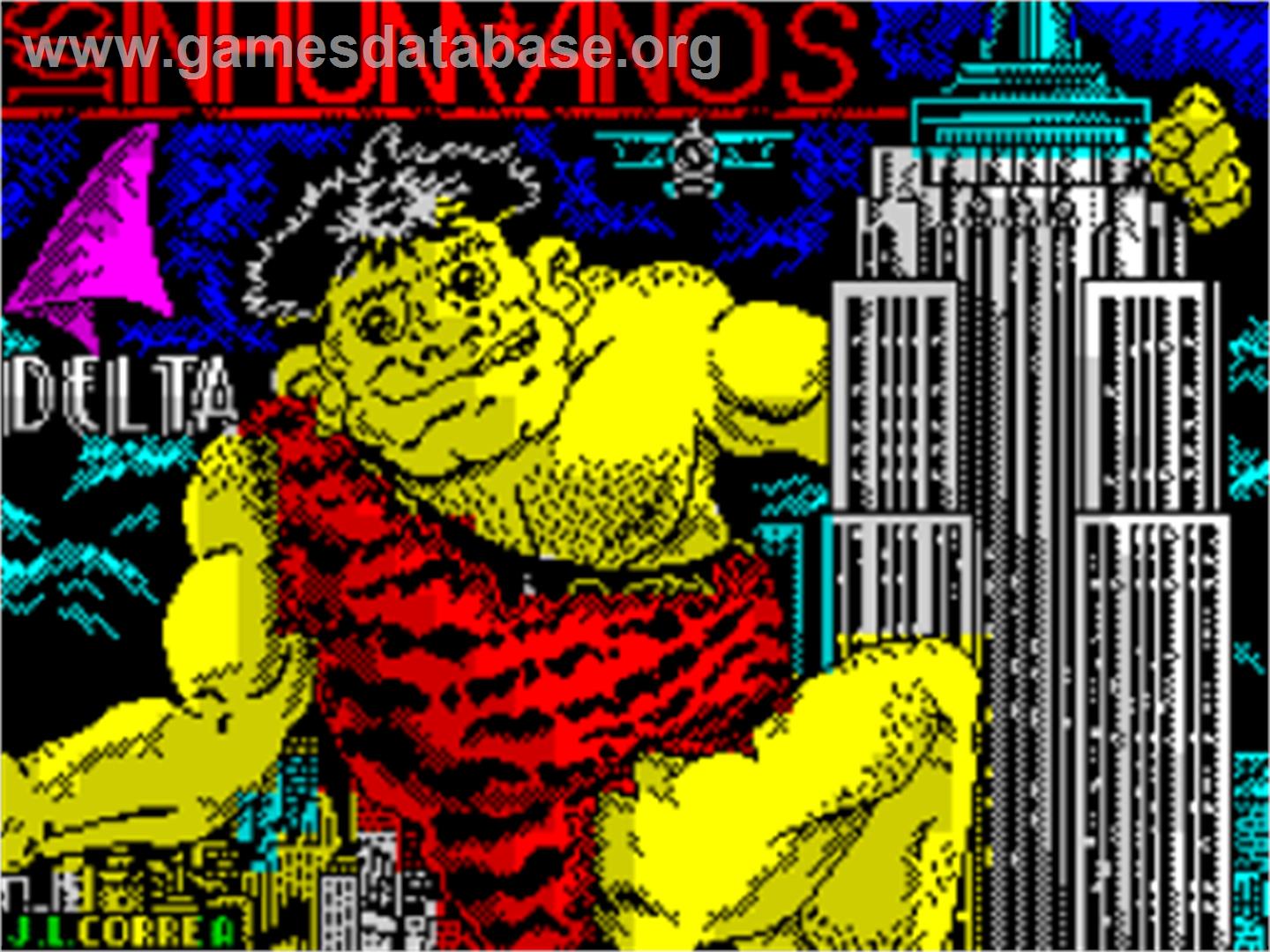 Los Inhumanos - Sinclair ZX Spectrum - Artwork - Title Screen