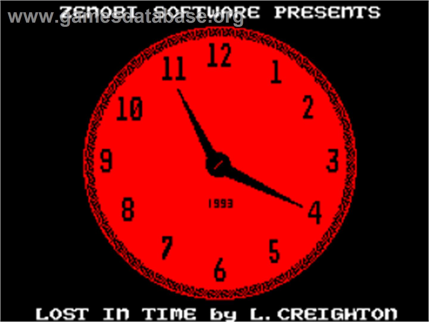 Lost In Time - Sinclair ZX Spectrum - Artwork - Title Screen