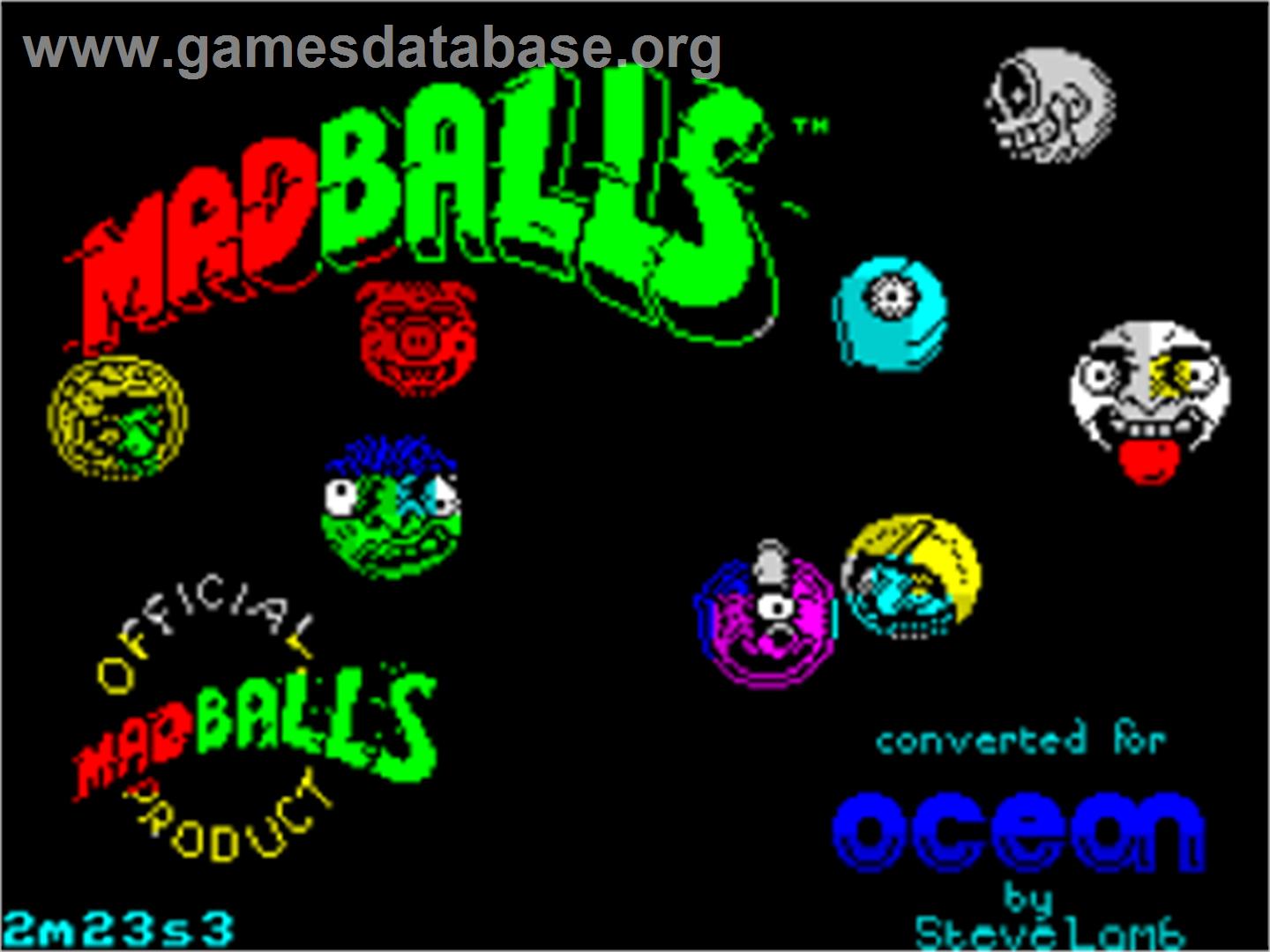 Madballs - Sinclair ZX Spectrum - Artwork - Title Screen