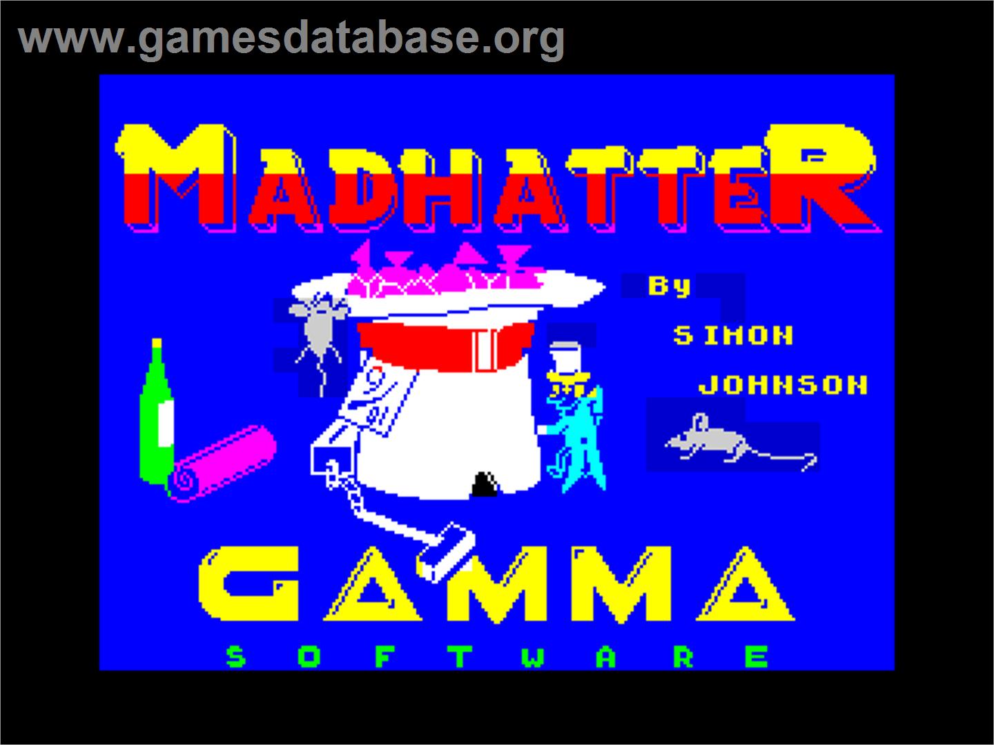 Madhatter - Sinclair ZX Spectrum - Artwork - Title Screen