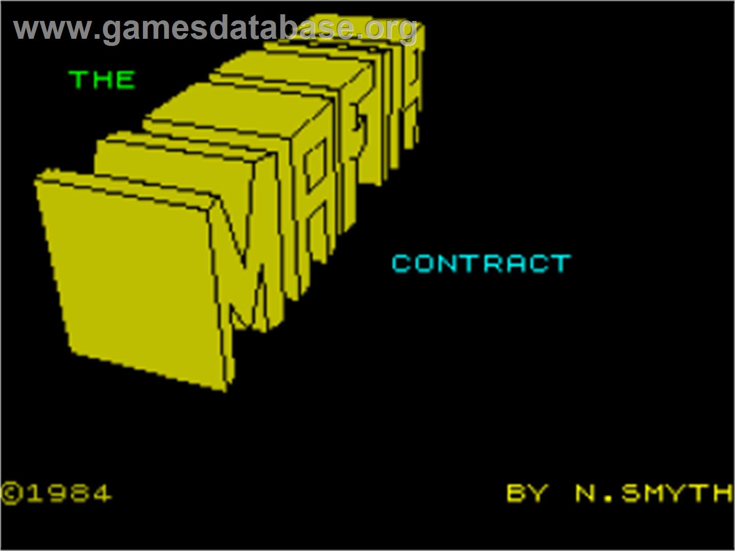 Mafia Contract - Sinclair ZX Spectrum - Artwork - Title Screen