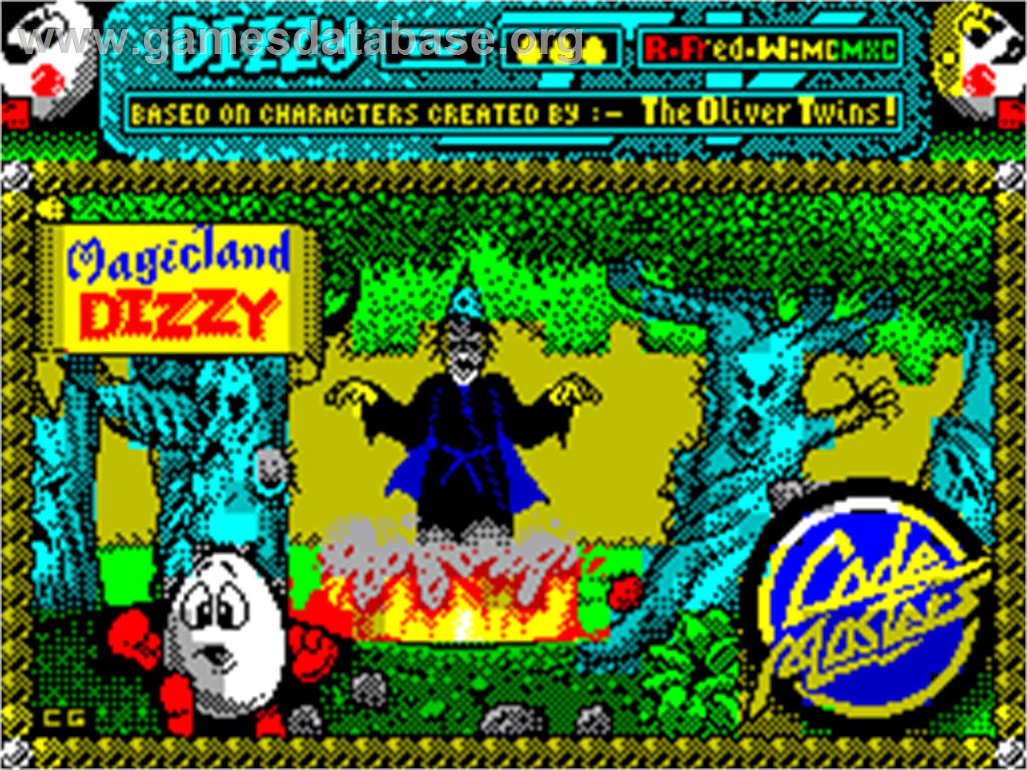 Magicland Dizzy - Sinclair ZX Spectrum - Artwork - Title Screen