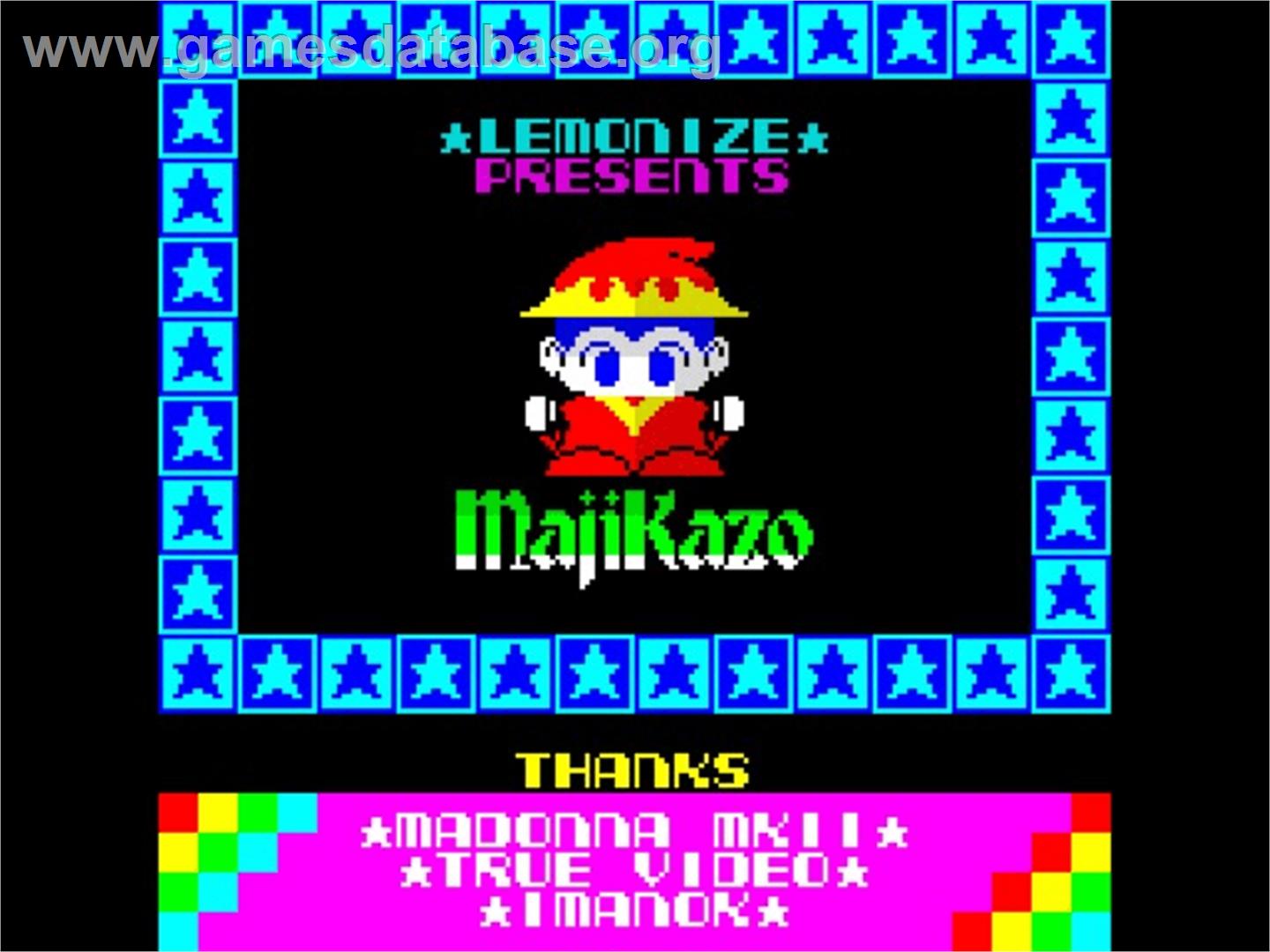 Majikazo - Sinclair ZX Spectrum - Artwork - Title Screen
