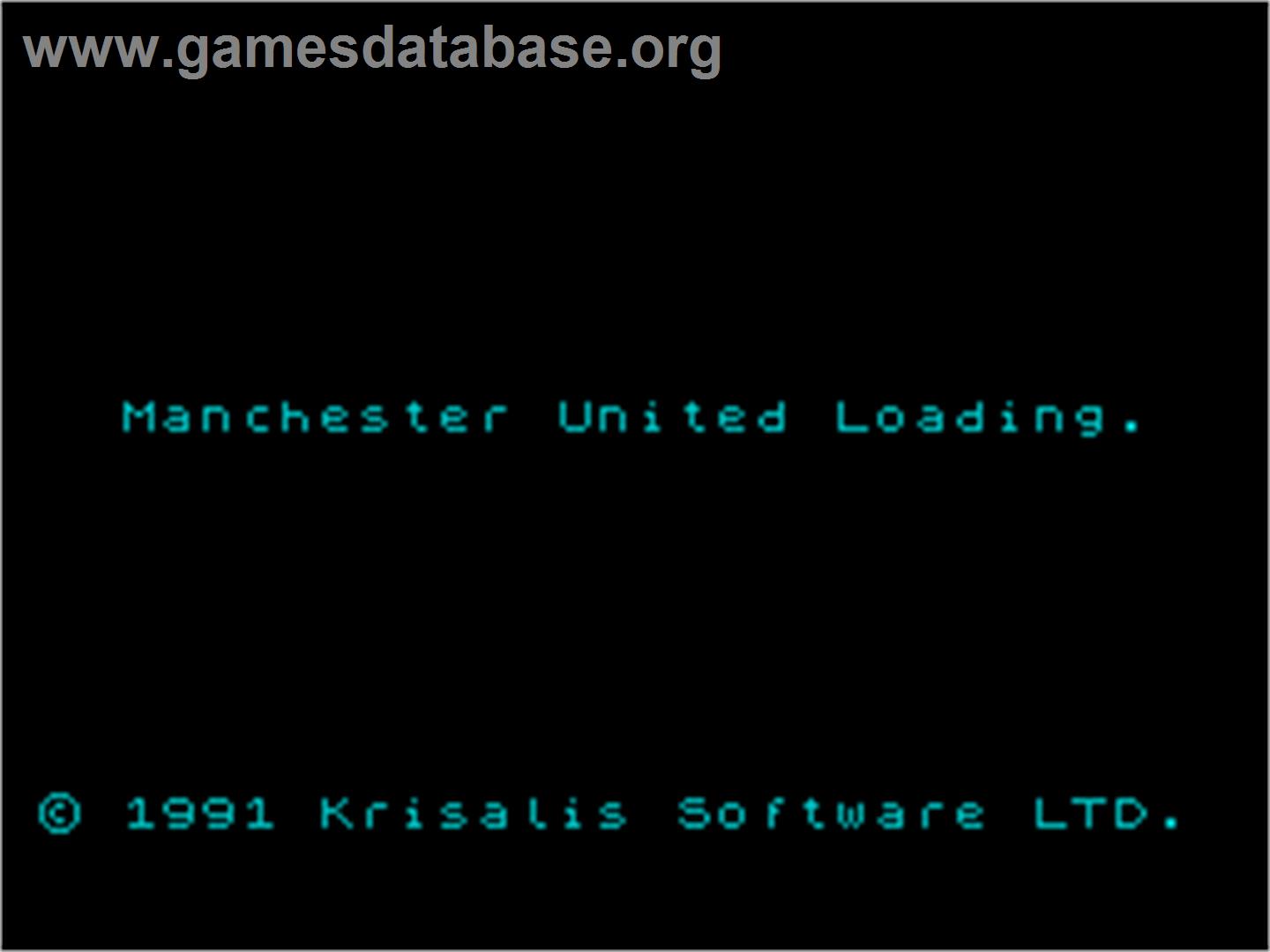 Manchester United Europe - Sinclair ZX Spectrum - Artwork - Title Screen