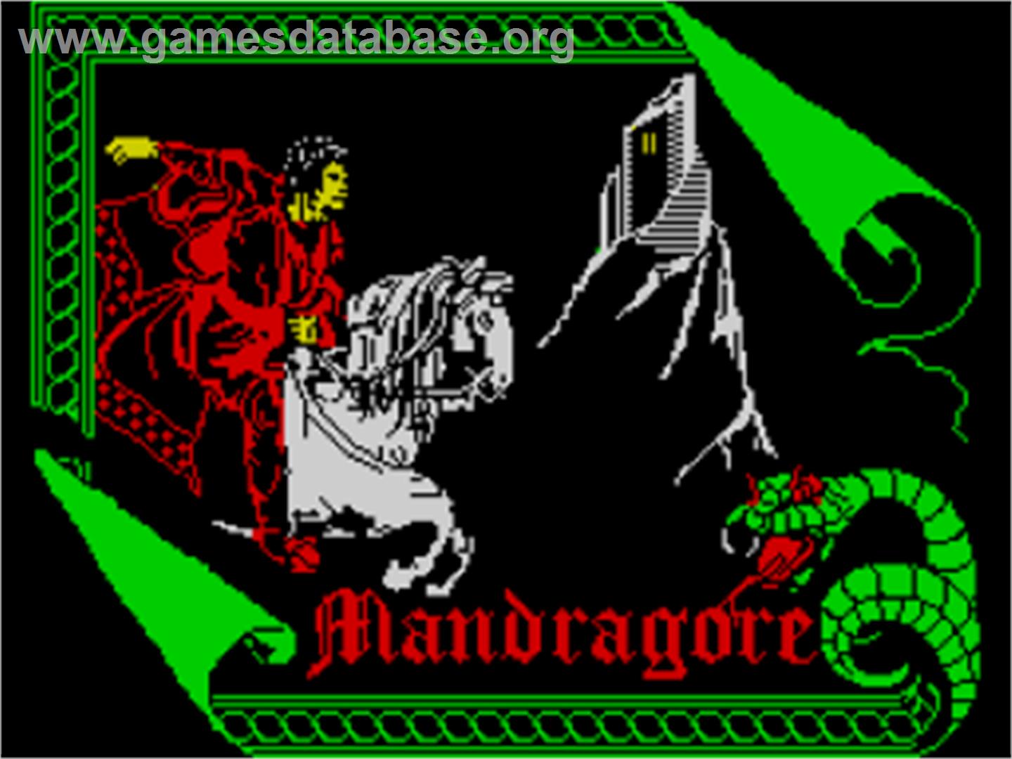 Mandragore - Sinclair ZX Spectrum - Artwork - Title Screen
