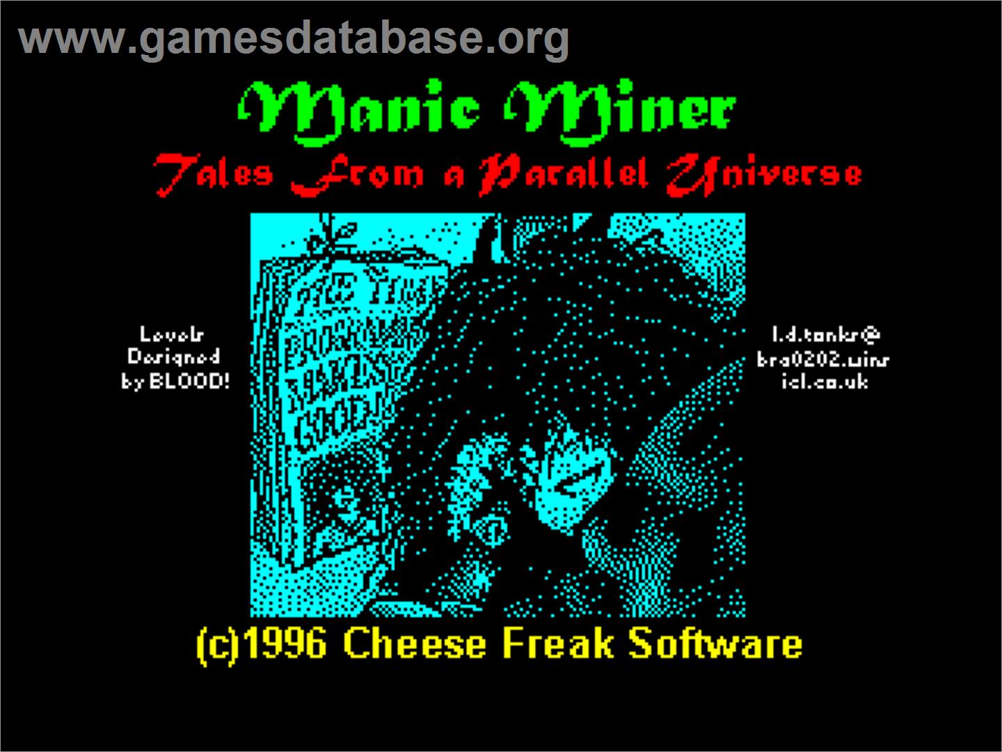 Manic Miner 3 - Tales From A Parallel Universe - Turbo - Sinclair ZX Spectrum - Artwork - Title Screen