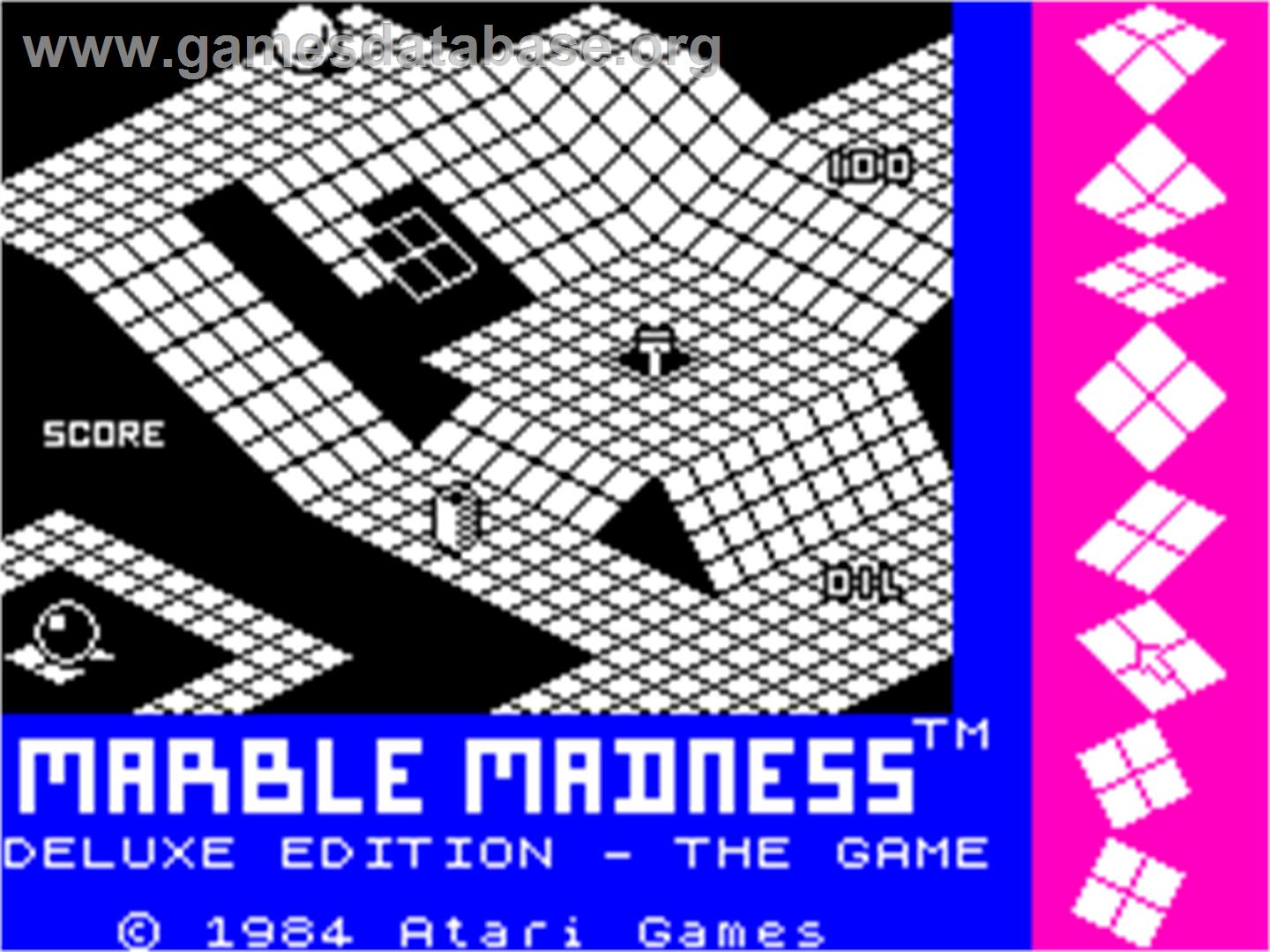 Marble Madness Deluxe Edition - Sinclair ZX Spectrum - Artwork - Title Screen