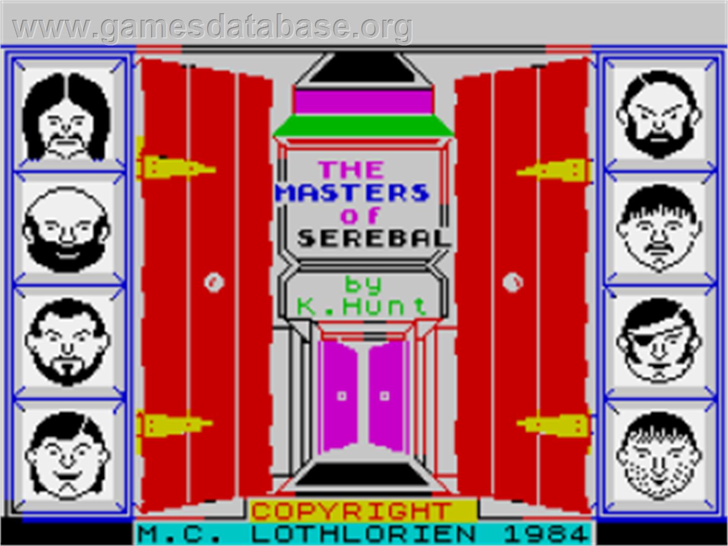 Masters Of Serebal, The - Sinclair ZX Spectrum - Artwork - Title Screen