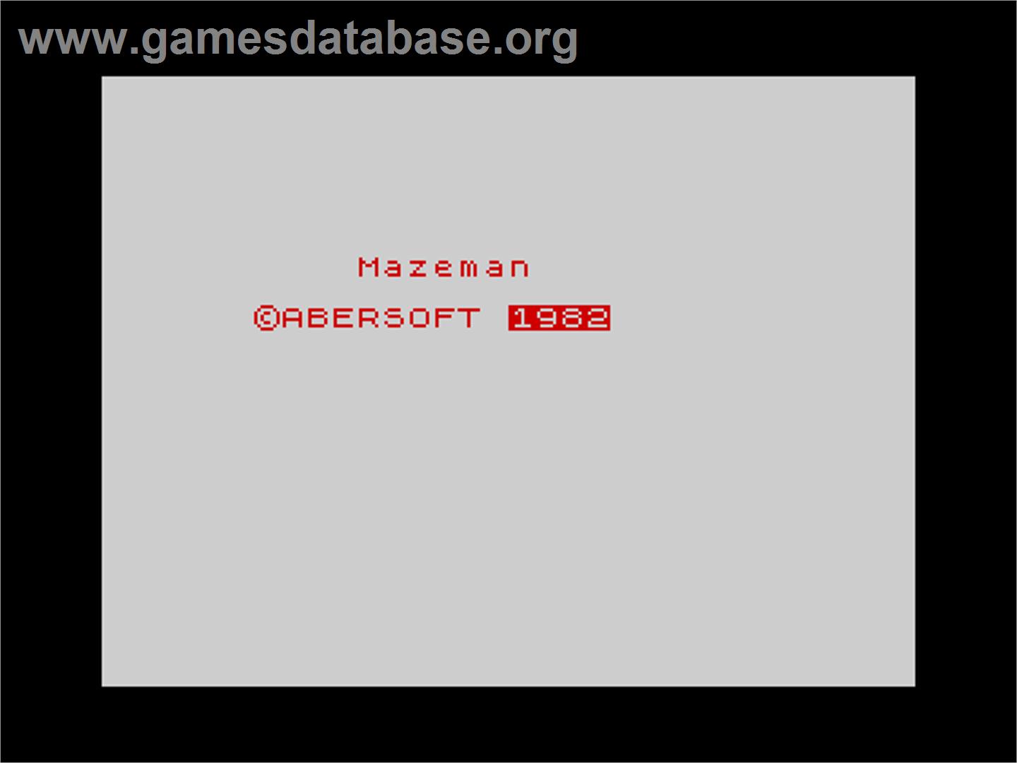 Maze-man - Sinclair ZX Spectrum - Artwork - Title Screen