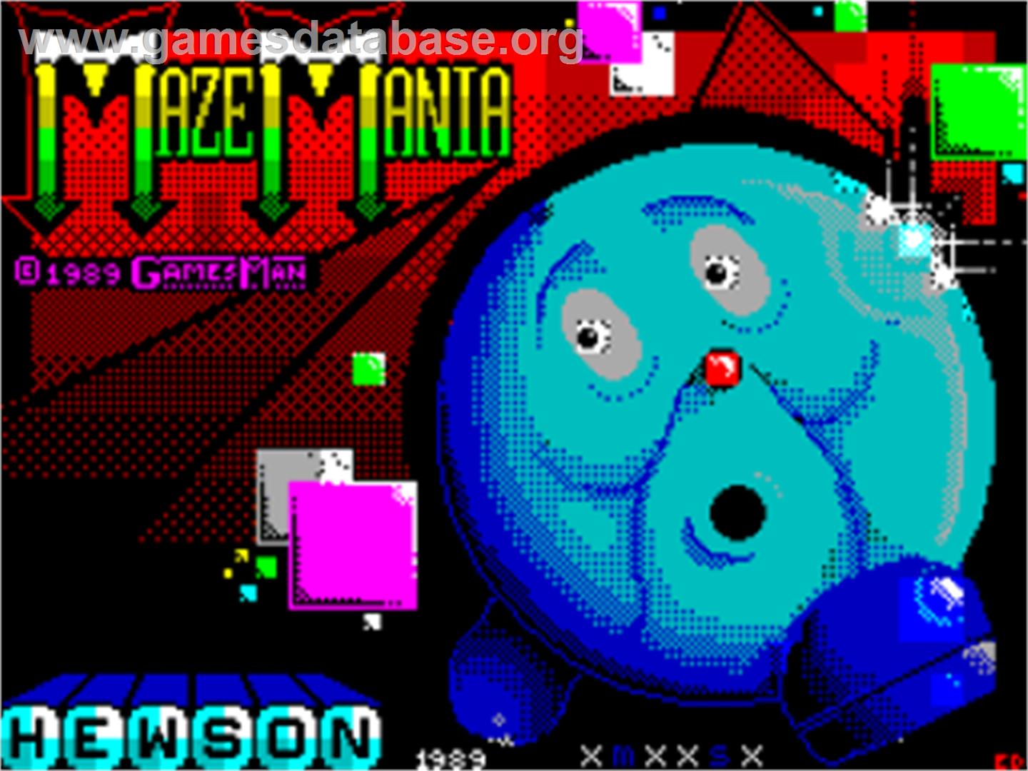 Maze Mania - Sinclair ZX Spectrum - Artwork - Title Screen