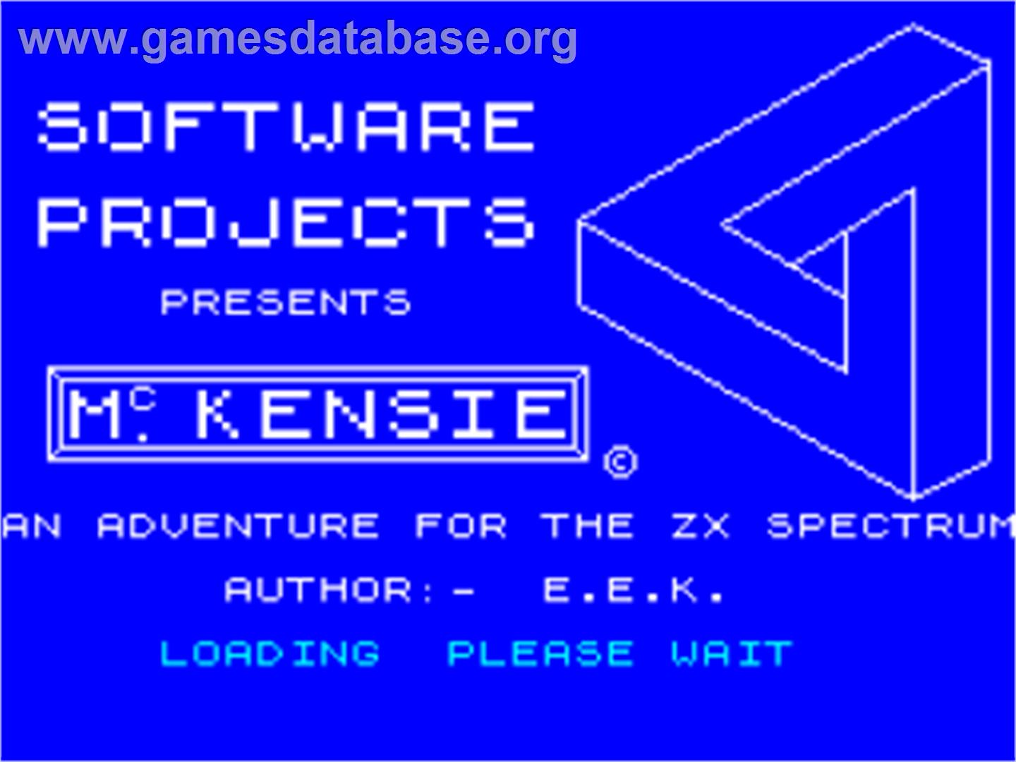 Mckensie - Sinclair ZX Spectrum - Artwork - Title Screen