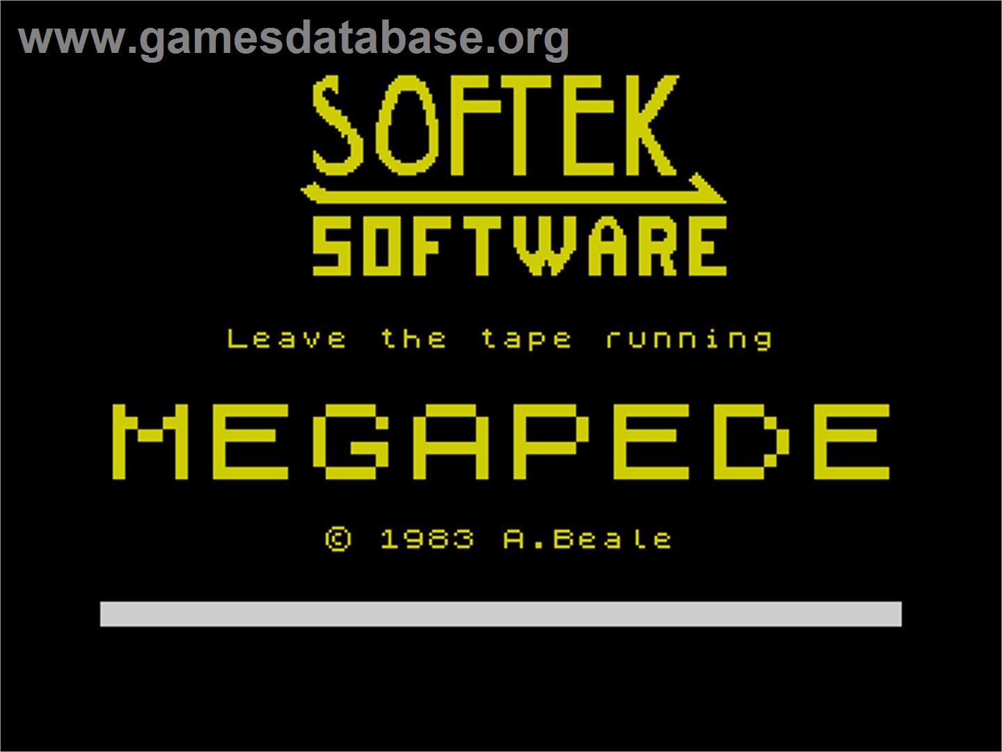 Megapede - Sinclair ZX Spectrum - Artwork - Title Screen