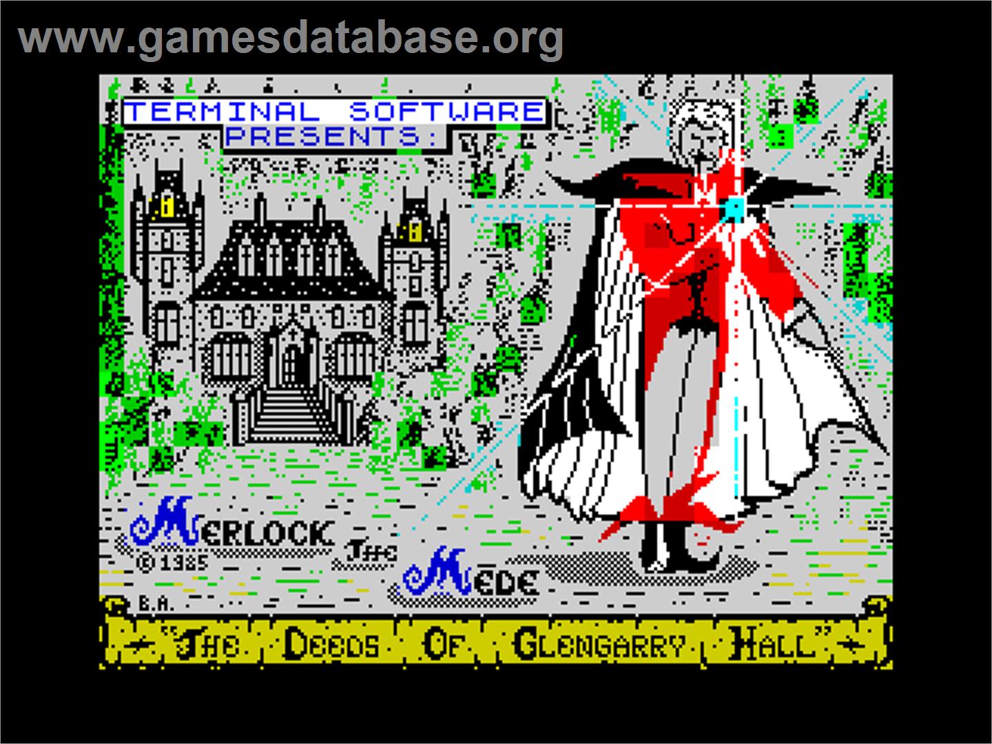 Merlock The Mede - Sinclair ZX Spectrum - Artwork - Title Screen