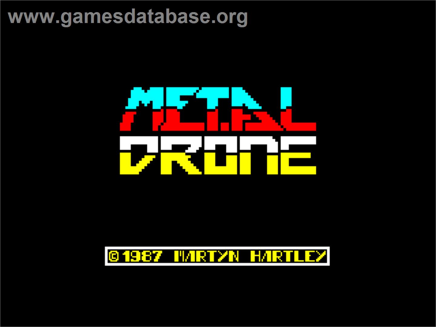 Metaldrone - Sinclair ZX Spectrum - Artwork - Title Screen