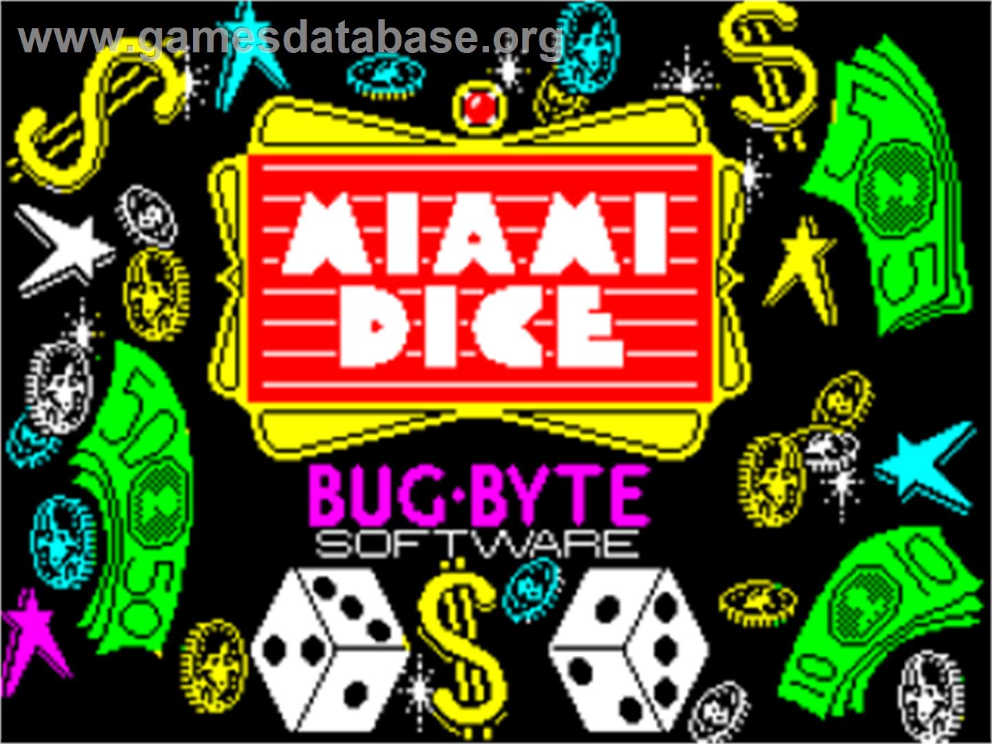 Miami Dice - Sinclair ZX Spectrum - Artwork - Title Screen