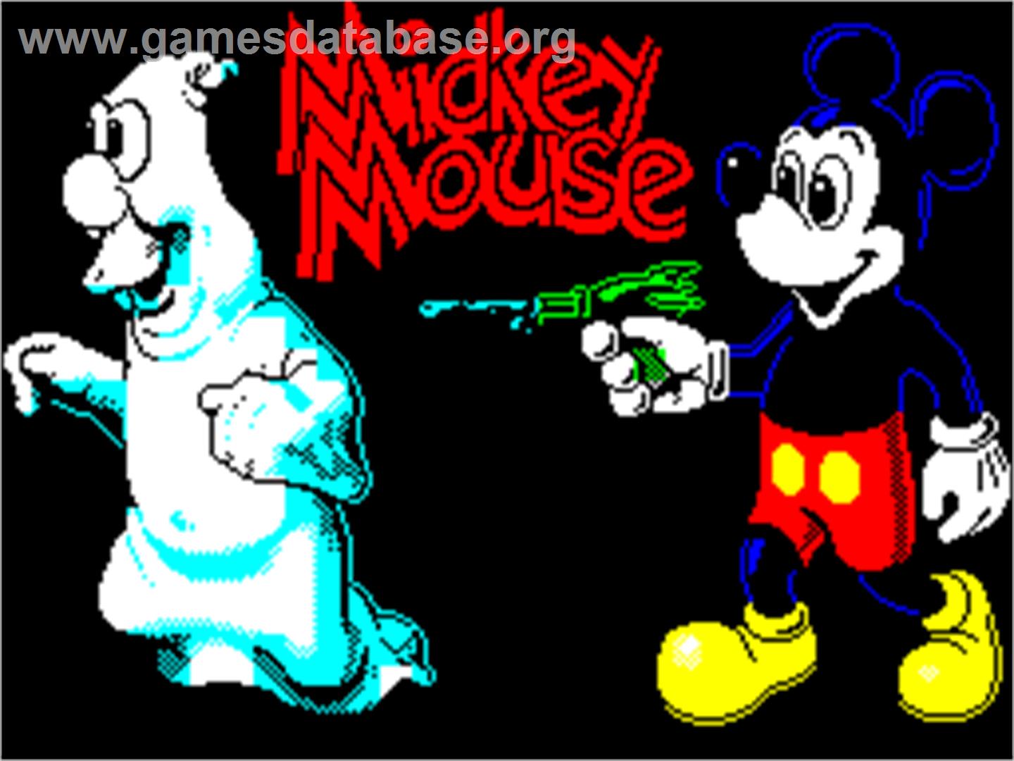 Mickey Mouse: The Computer Game - Sinclair ZX Spectrum - Artwork - Title Screen